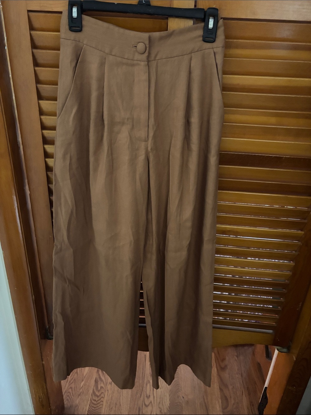 ANTONIO MELANI Tan Wide-Leg Trousers